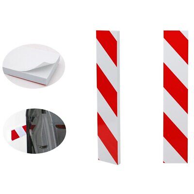 2 pcs Pannelli Adesivi Antiurto Strisce Bianco e Rosso Paraurti Paracolpi