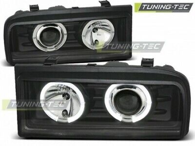 Coppia Fari Fanali Anteriori Tuning CORRADO 88-95 ANGEL EYES NERO Alogeni H1