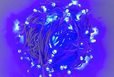 Catena Luminosa di Luci Led IP65 10 Metri Con 100 Filo Bianco Luce Blu