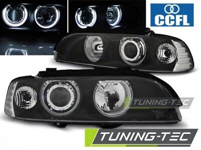 Coppia Fari Fanali Tuning Anteriori E39 09.95-06.03 ANGEL EYES Nero