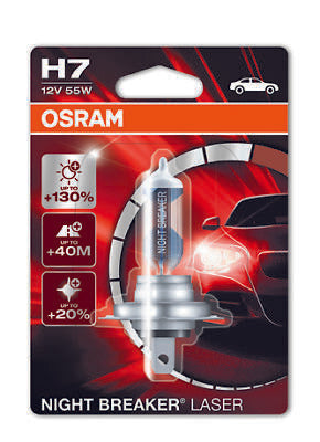 1 Lampada Lampadina Luce OSRAM NIGHT BREAKER [LASER] H7 (PX26d) 12V 55W BLISTER