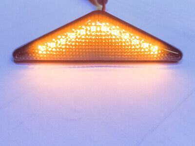 Kit Freccia Laterale a Led Side Marker Lente Trasparente Luce Arancione Per For