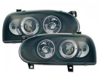 Coppia Fari Fanali Anteriori Tuning Golf 3 1HXO 1 EXO 91-97 nero