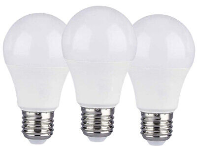 3 PZ Lampada Led E27 A60 9W Bianco Caldo 2700K Bulbo Sfera 806 Lumen SKU-7240