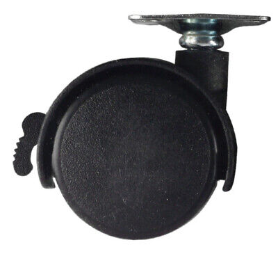 Kit di 4 Rotelle Per Mobili Con Freno Diametro 40mm Piastra Assemblaggio