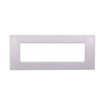 ETTROIT Placca Plastica Quadrata Serie Space 7P Colore Bianco Compatibile Con