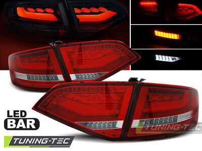 FANALI POSTERIORI A LED ROSSO BIANCO per A4 B8 08-11 SEDAN