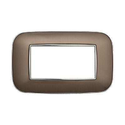 ETTROIT Placca Orbis Serie Moon 4P Colore Bronzo Compatibile Con Bticino
