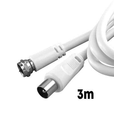 Cavo Coassiale Antenna TV con Connettore F Maschio a RF per Satellitare SAT