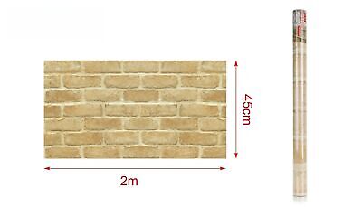 6 Rotoli Carta da Parati Autoadesiva 45X200cm Effetto Mattone Adesive Per