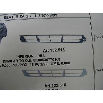 Griglia Mascherina paraurti IBIZA 97-99 verniciabile