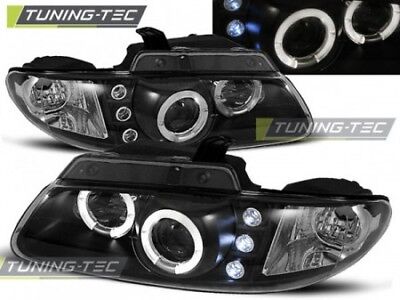 Coppia Set Fari Fanali Anteriori Tuning VOYAGER 96-02.01 ANGEL EYES Nero