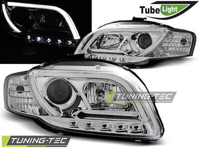 HEADLIGHTS TUBE LIGHT CHROME fits A4 B7 11.04-03.08