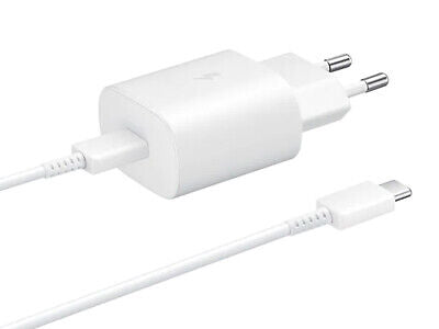 Caricatore USB C 25W Bianco Caricabatterie PD Ricarica Ultra Rapida 5V 3A 9V