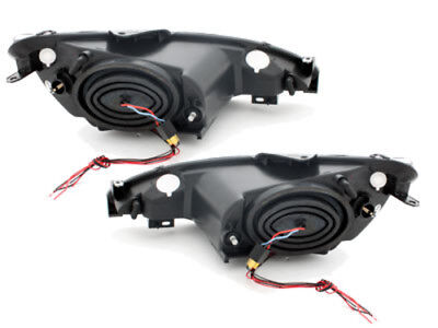 Coppia fari fanali anteriori TUNING 206 (98-06) neri anelli ANGEL EYES H1+H1