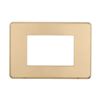 ETTROIT Placca Slim Sottile 3P Serie Moon Colore Oro Compatibile Con Bticino