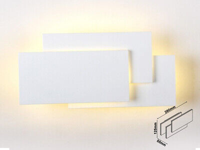 Applique Lampada LED da Muro 12W 4000K Carcassa Bianca Rettangoli sovrapposti