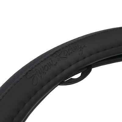 Coprivolante Total Black Ecopelle nera liscia forata per volanti con diametro