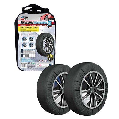 Calze Da Neve per Auto Omologate EN 16662-1-2020 Colore Nero Misura XS Catena