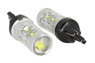 COPPIA Lampada Lampadina Luce LED T20 (W21W) 12V 10 Led Cree 50W 7443 BIANCO