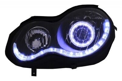 Faro Angel Eyes lato sinistro tuning W203 Classe C (2000-2007) nero Ricambio
