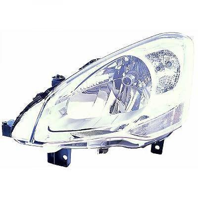 Faro fanale anteriore Destro PARTNER, 08- TYC, H4 con motorino reg elettrica