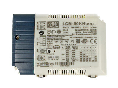 MeanWell LCM-60KN Led Driver CC 60W Dimmerabile KNX Konnex e Pulsante NO