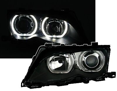 Angel Eyes Fari per 3er E46 Neri