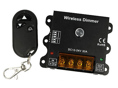 Led Dimmer PWM 12V 24V 30A Con Telecomando RF Wireless Frequenza PWM e Dimming
