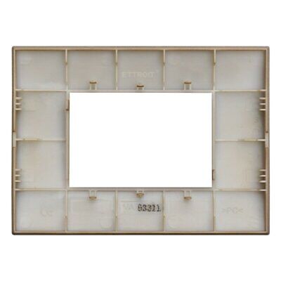 ETTROIT Placca Plastica Serie Venus 3P Colore Oro Compatibile Con Vimar Arke