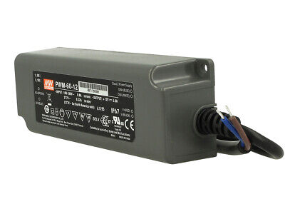 Alimentatore Led Meanwell PWM-60-12 Dimmerabile 60W 12V IP67 Dimming 3 in 1