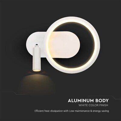 Applique Lampada LED da Muro 14W 250*100*180mm in Metallo Colore Bianco 3000K