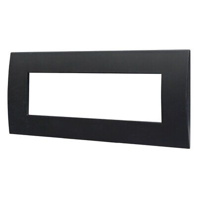 ETTROIT Placca Plastica Serie Venus 7P Colore Nero Compatibile Con Vimar Arke