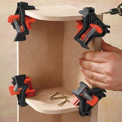 2 Pezzi Morsetti ad Angolo Retto in Plastica ABS per Lavorazione del Legno
