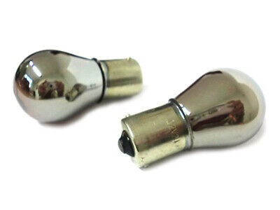 Blister 2 Lampade Invisibili Cromata S25 P21W BA15S 12V 21W Per Frecce