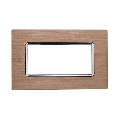 ETTROIT Placca In Alluminio Serie Solar 4P Colore Oro Compatibile Con Bticino