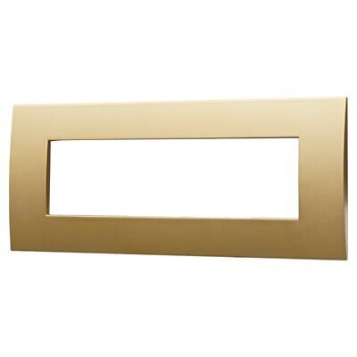 ETTROIT Placca Plastica Serie Venus 7P Colore Oro Compatibile Con Vimar Arke