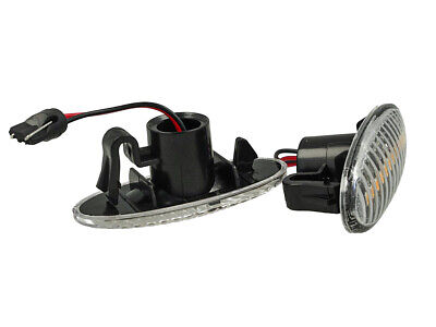 Kit Freccia Laterale a Led Side Marker Lente Trasparente Luce Arancione Per Nis