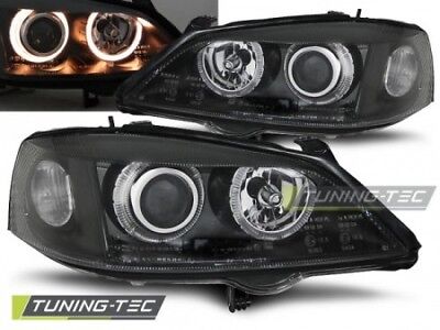 Coppia Fari Fanali Anteriori Tuning G 09.97-02.04 ANGEL EYES Nero