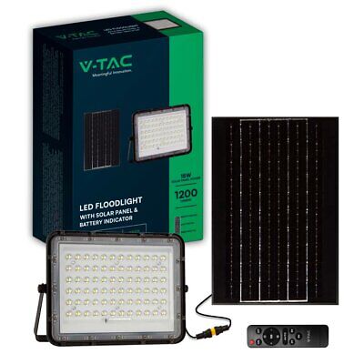 Faro LED con Telecomando e Pannello Solare 15W 1200LM Indicatore Batteria Cavo