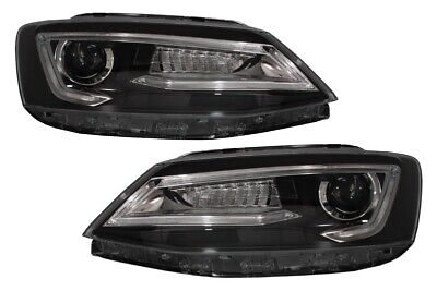 Fari LED DRL adatti per Jetta Mk6 VI (2011-2017) Bi-Xenon Design Dynamic Flo