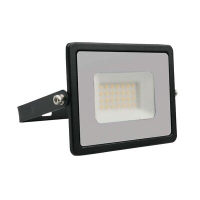Faro Led Flood Light 30W 2510lm IP65 Slim 158X137X32mm Carcassa Nera Luce 6500K