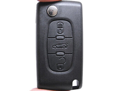 Guscio Chiave Telecomando 3 Tasti Baule Con Lama HU83 Batteria In Custodia