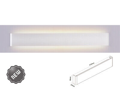Applique Lampada Led Da Parete Rettangolare 20W 3000K Up-Down con Doppio Fascio