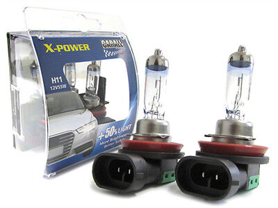 Coppia Lampade Lampadine AUTO/SCOOTER H11 12V 55W (PGJ19-2) X-Power +50%