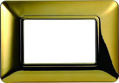 ETTROIT Placca Plastica Serie Solar 3P Colore Oro Lucido Compatibile Con
