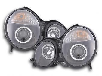 Coppia Fari Fanali Anteriori Tuning classe E W210 97-01 nero