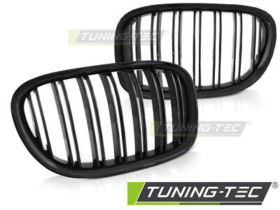 GRILLE GLOSSY BLACK DOUBLE BAR fits F01 09-15