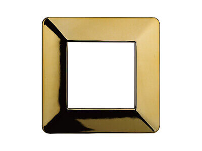 ETTROIT Placca Plastica Serie Starlight 2P Colore Oro Lucido Compatibile Con