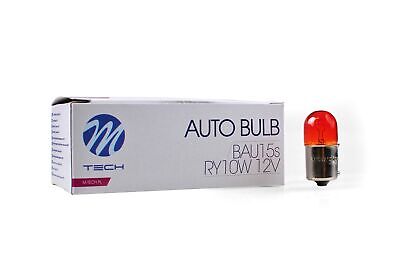 LOTTO DI 10 PEZZI Lampada M-TECH RY10W BAU15s 10W 12V AMBER